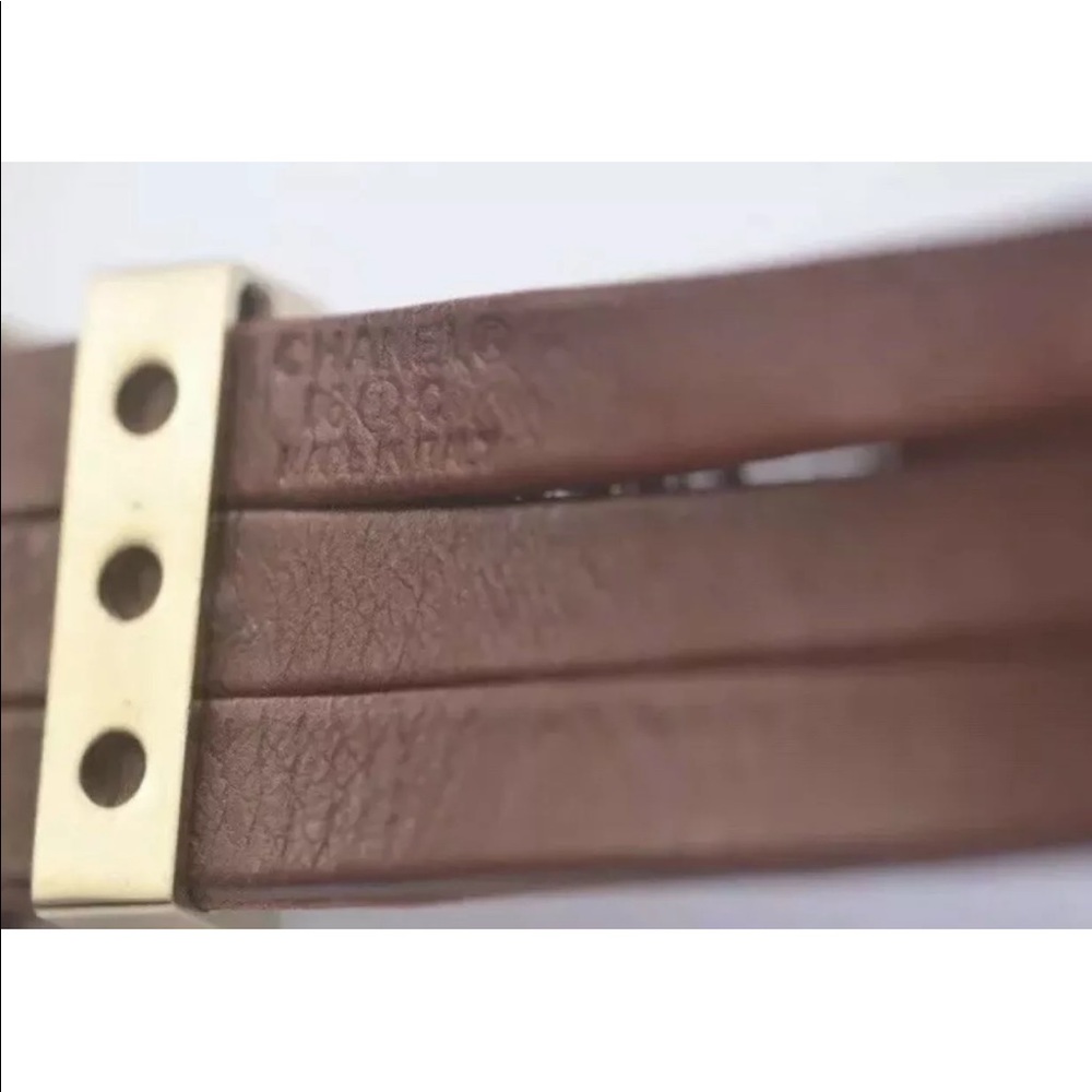 Chanel burnt orange silk belt. Size 30-34 - Picture 8 of 9